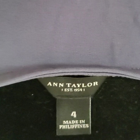 Ann Taylor Dress cowl neck, gray, sz 4 - Picture 6 of 7